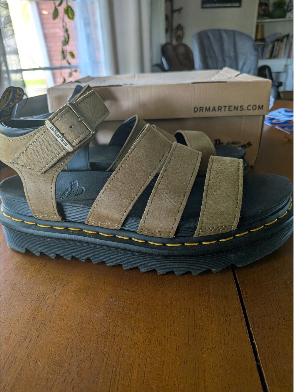Dr. Martens Blaire Tumbled Nubuck Leather Sandals